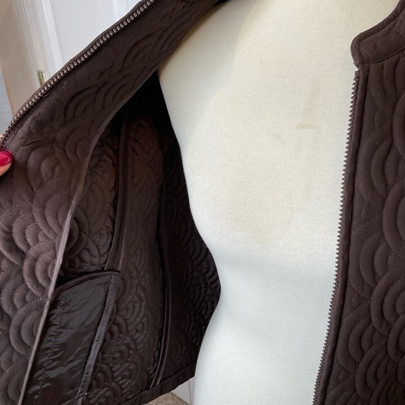 Laura Ashley chocolate brown quilted zip up jacket , Brand New with tags! - Picture 4 of 7